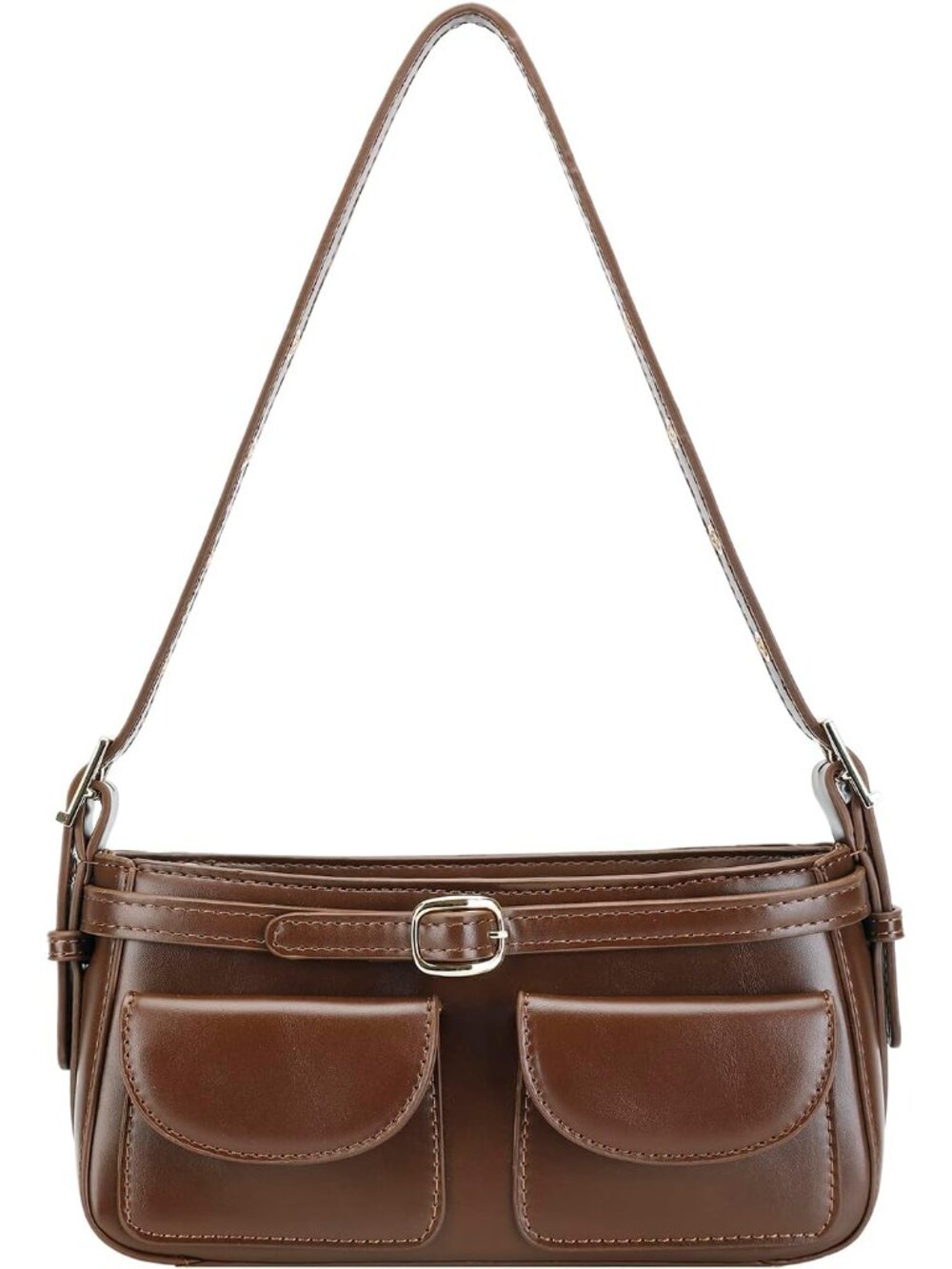 Leather Y2K Purse, Vintage Shoulder Bag for Women, Leather Crossboy Punk Handbag